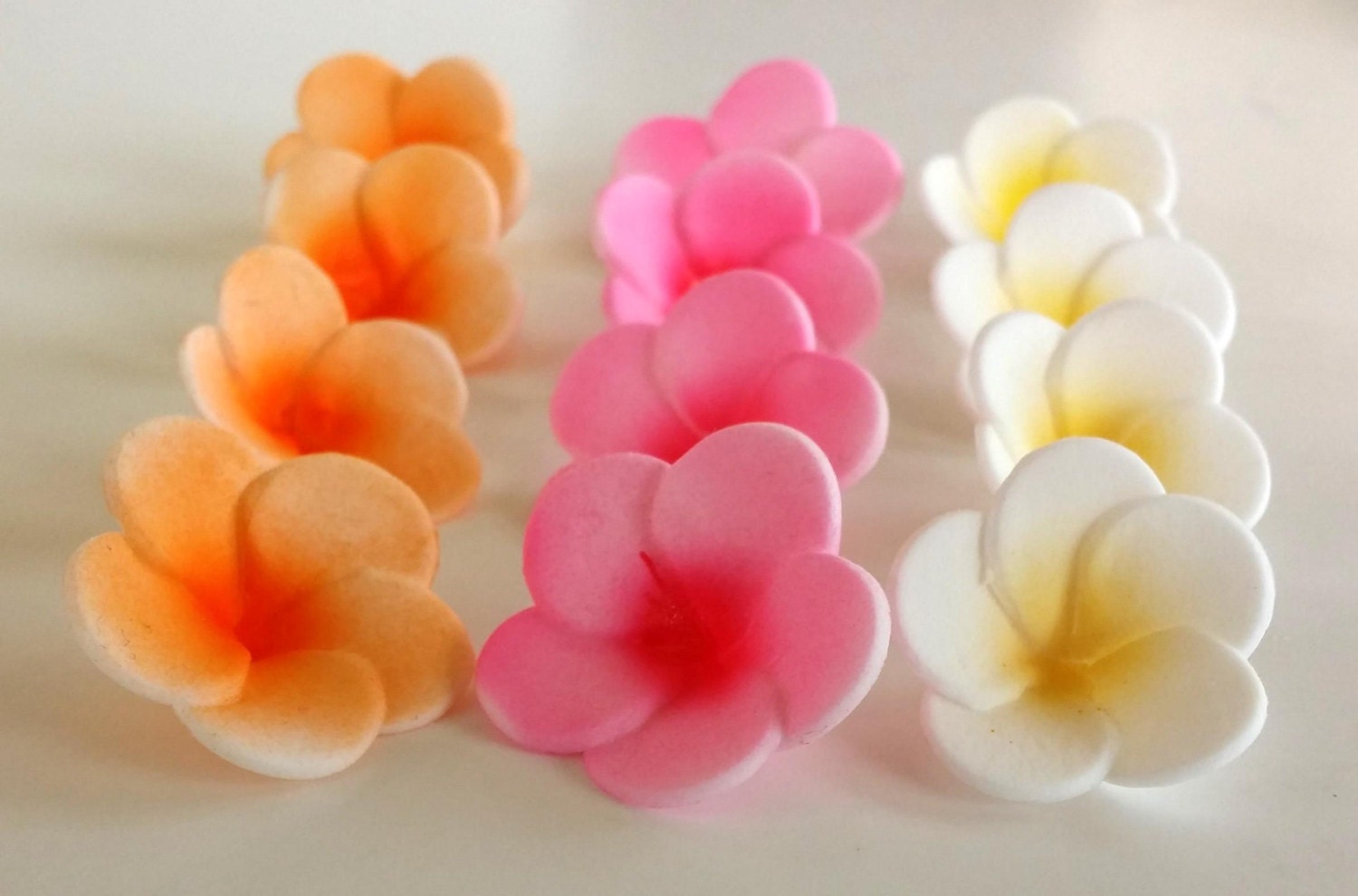 12 Edible Plumeria Gumpaste Flower for cakes cupcakes and Etsy