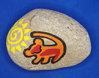 Painted Lion Rock Etsy