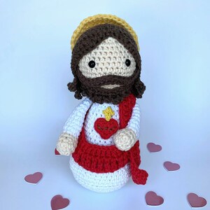 PATRON/PATTERN Instrucciones en PDF Sagrado Corazon de Jesus Sacred Heart Amigurumi Diy Do it yourself instructions image 2