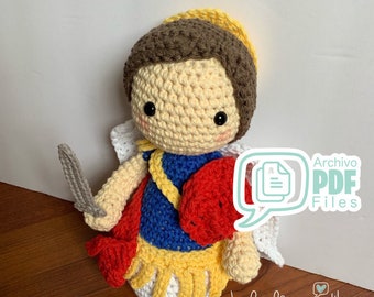 PATTERN/Patrón (Instrucciones) Arcángel San Miguel, Amigurumi Handmade Crochet doll Saint Michael Archangel DIY Do it yourself Instrucciones