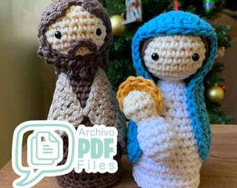 PATTERN in English - ESPAÑOL Instrucciones en pdf para Sagrada Familia DIY Holy Family Hazlo tu misma Bautizo, Primera Comunión