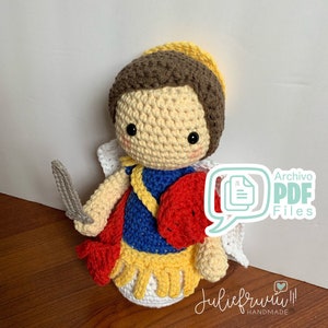 PATTERN/Patrón (Instrucciones) Arcángel San Miguel, Amigurumi Handmade Crochet doll Saint Michael Archangel DIY Do it yourself Instrucciones
