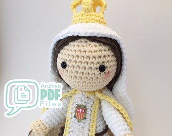 PATTERN in English Our Lady of Mercy - ESPAÑOL Instrucciones en pdf para Nuestra Señora de la Merced DIY Amigurumi Crochet Doll