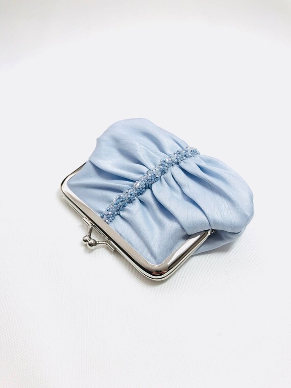 ice blue clutch bag
