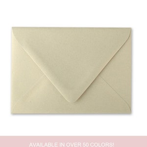Enveloppes d'invitation, grande enveloppe extérieure A7 Plus, faire-part de mariage à faire soi-même, enveloppes métalliques, fournitures de papier mariage - COMMANDE MINIMUM DE 25
