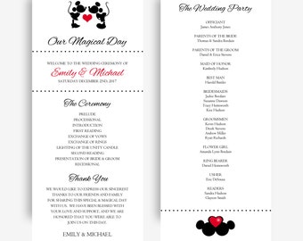 Star Wars Wedding Programs Disney Wedding Programs Fairytale Etsy