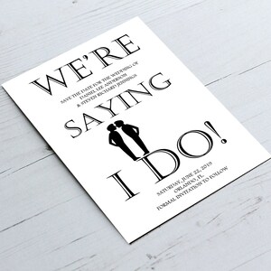 Gay Wedding Save the Dates, We're Saying I Do, Save the Date Cards, Groom and Groom Wedding Announcements, Engagement Cards