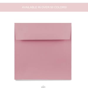Square Flap Wedding Invitation Envelopes, DIY Wedding Invites, Large 6.5x6.5 Matte Finish Envelope for Announcement Cards, Wedding Supplies