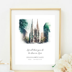 Personalized Church Wedding Gift, Gift for Couple, Editable Template, Bible Verse Wedding Gift, Wedding Present, Couples Anniversary Gift