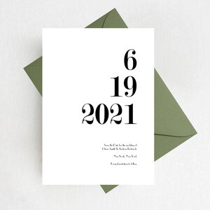Minimalist Modern Wedding Save the Date Cards, Minimal Wedding