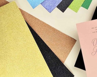 Glitter Cardstock Packs, DIY Wedding, Glitter Cardstock, Scrapbook Paper, DIY Wedding Invitations, Glitter Wedding Invites, Paper Goods