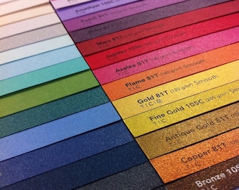Metallic Cardstock Paper Packs, DIY Wedding Invitation Paper, Thick Shimmer Paper, Scrapbooking Supplies, Pearlescent Paper - 8.5"x11" Size