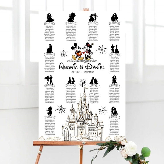 Disney Seating Chart Wedding