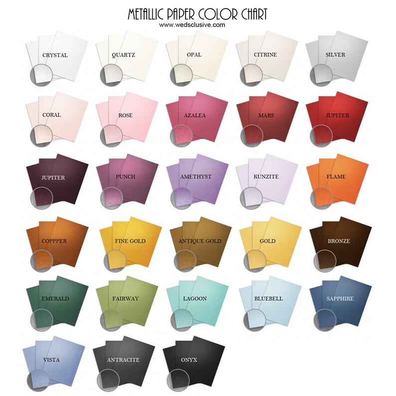 Metallic Cardstock Packs DIY Wedding Shimmer Cardstock Etsy