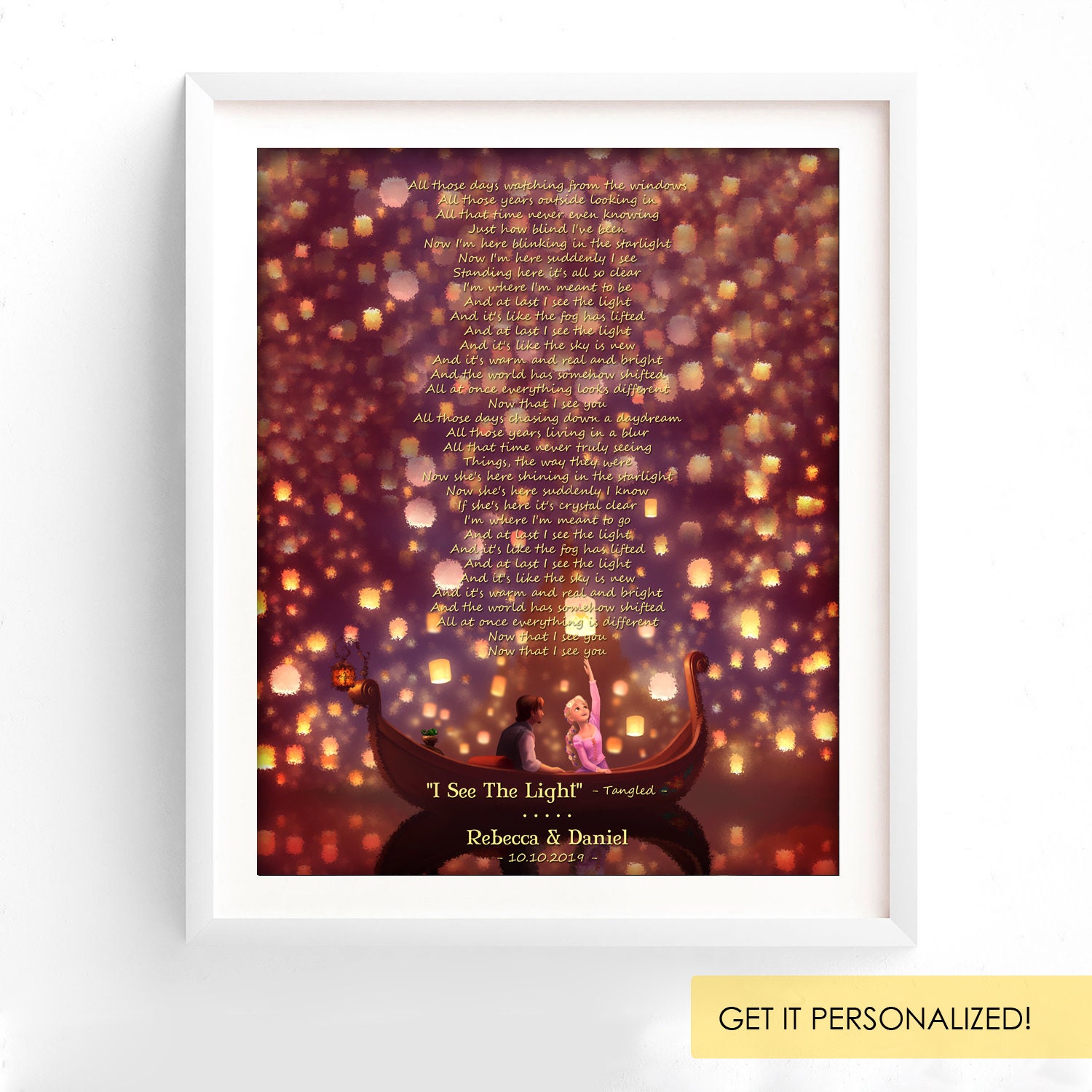 Rapunzel Song I See The Light Lyrics Tangled Rapunzel and Flynn I See the Light Song Lyrics | Etsy