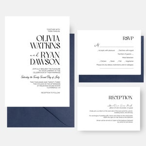 Minimal Wedding Invitation Template, Minimalist Wedding Invite Suite, Editable Template Wedding Invitations, Modern Invites image 6