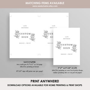 Minimal Wedding Invitation Template, Minimalist Wedding Invite Suite, Editable Template Wedding Invitations, Modern Invites image 5