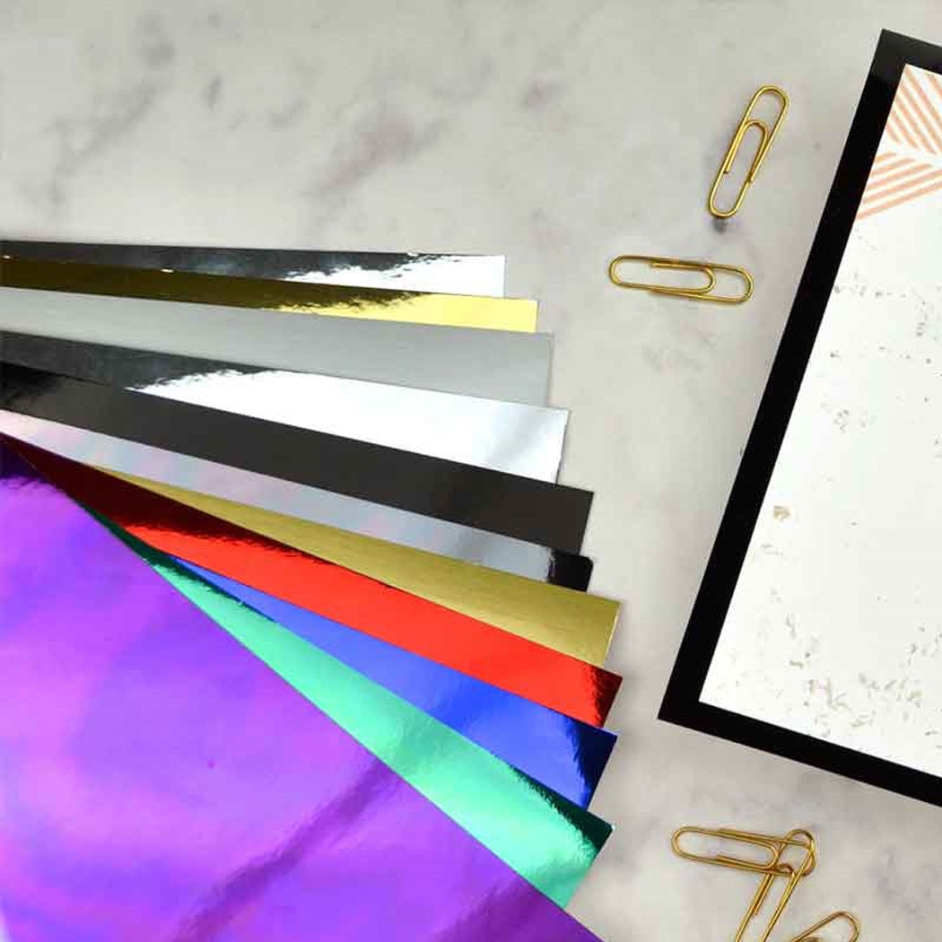 25 Fogli Cartoncino Metallizzato Arancione 250 G/m² – Double Face Per Scrapbooking E Inviti