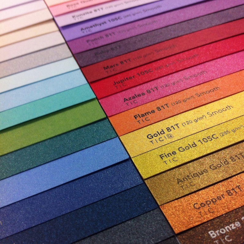 Metallic Cardstock Packs DIY Wedding Shimmer Cardstock Etsy