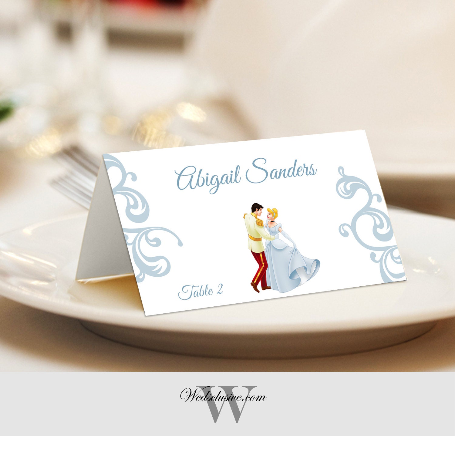 結婚式席札～シンデレラ～ 結婚式 席札 【シンデレラ】 ディズニー ウェディング