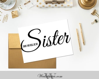 Bientôt tu seras ma soeur, carte de belle-sœur, carte de jour de mariage, cadeau futur dans les lois - IMPRIMABLE - Téléchargement instantané