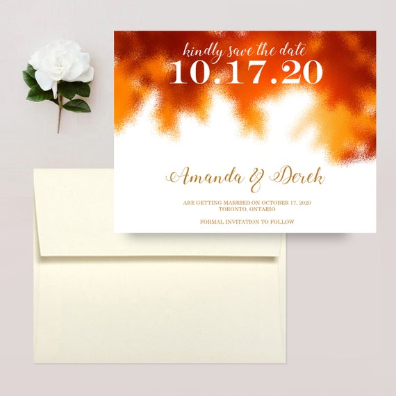 Fall Wedding Save The Date Magnets Autumn Save The Dates Etsy