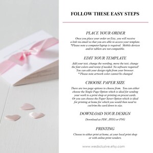 Minimal Wedding Invitation Template, Minimalist Wedding Invite Suite, Editable Template Wedding Invitations, Modern Invites image 7