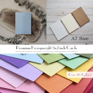 Cartes A7 épaisses finition mate, papier de couverture de 5 x 7 pouces, faire-part de mariage à faire soi-même, papier mat pour la fabrication de cartes, fournitures de mariage
