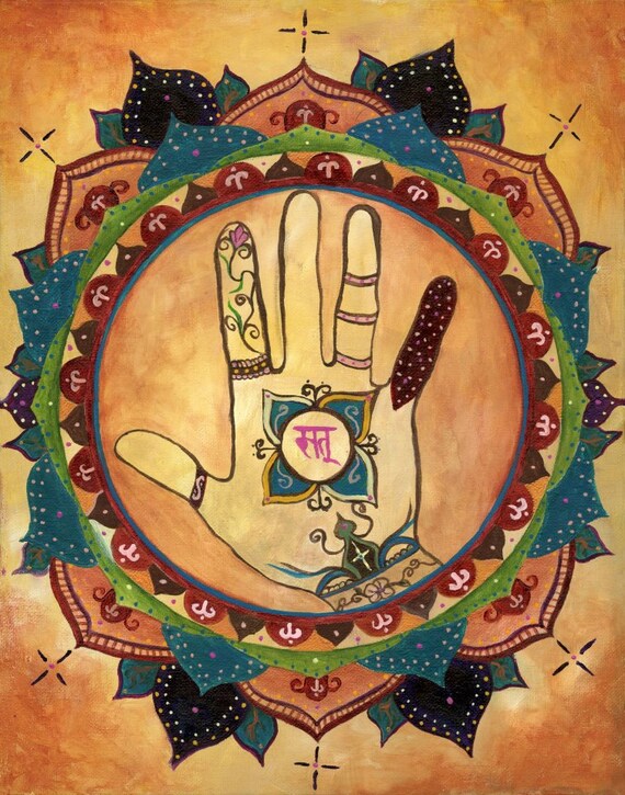 Items Similar To The Hand Of Truth Mandala 11 X14 Print Detailed 