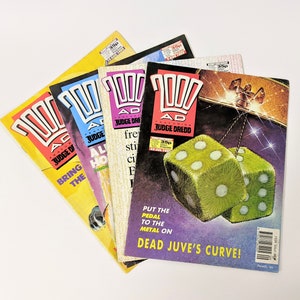 4 x 2000 AD Original Vintage Run British Science Fiction Comics IPC Magazines 1989 Prog 636 - 639