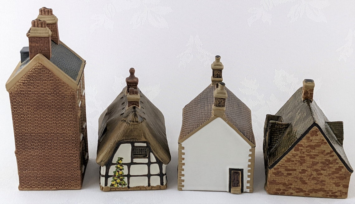 Denby Pottery Village Houses Vintage Miniature Handcrafted Etsy Australia