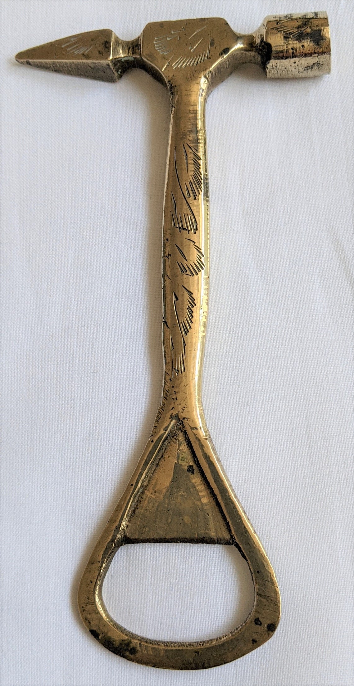 Bottle Opener & Ice Pick Hammer Breaker Solid Brass Vintage Etsy