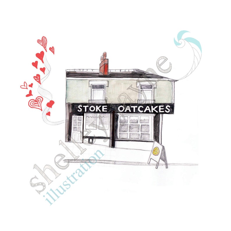 Stoke on Trent / Oatcake Shop / Stokie Greetings Card Etsy