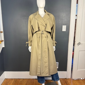 1980’s Khaki Trench Raincoat Belted sz M