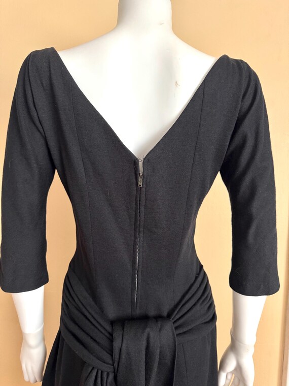 1950’s Suzy Perette Hourglass Black Wiggle Dress … - image 7