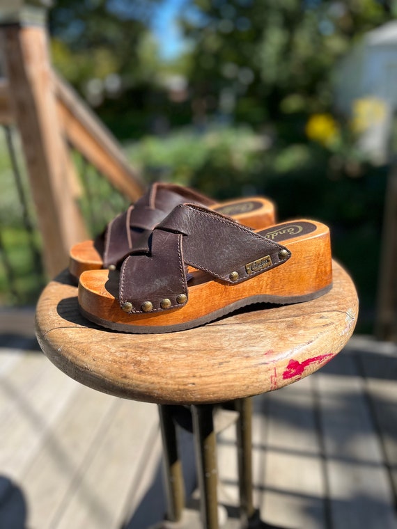 Candies wooden shop sandals