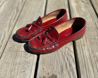 Vintage Etienne Aigner Oxblood Leather Loafers sz 8