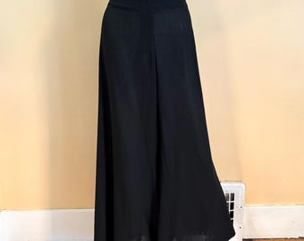 Vintage Designer Wide Leg Wool Trousers High Fashion  26”