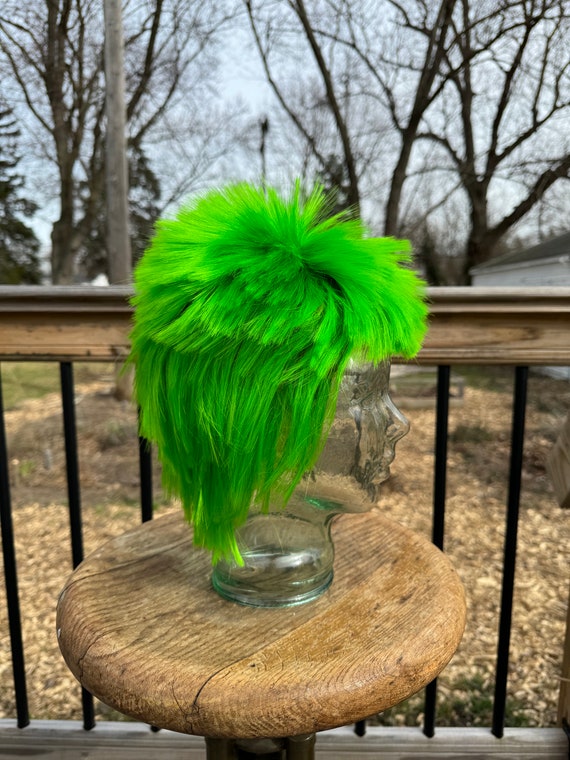 Vintage 1970’s Neon Green Bowie Wig