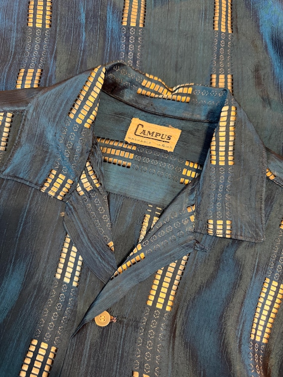 1950's Shiny Blue Rayon Campus Dress Shirt Sz S - Etsy Canada 1950's Shiny Blue Rayon Campus Dress Shirt Sz S - Etsy Canada