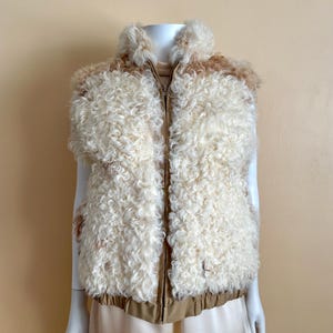 ★24-25FW新作★threetimes★Curly fur vest Elegant Mongolian Lamb Fur Vests - Find Your Perfect Style Today