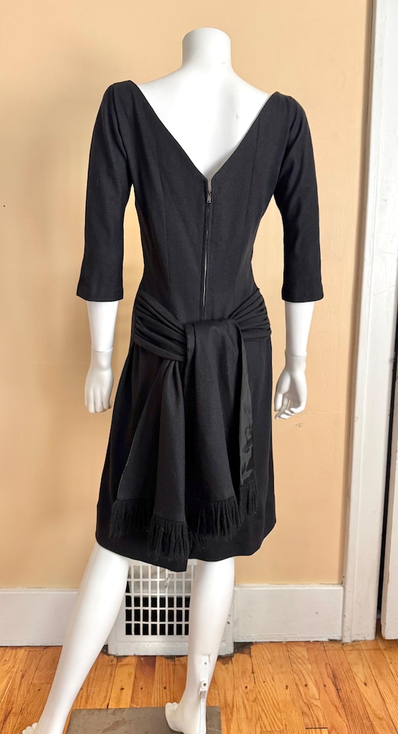 1950’s Suzy Perette Hourglass Black Wiggle Dress … - image 6