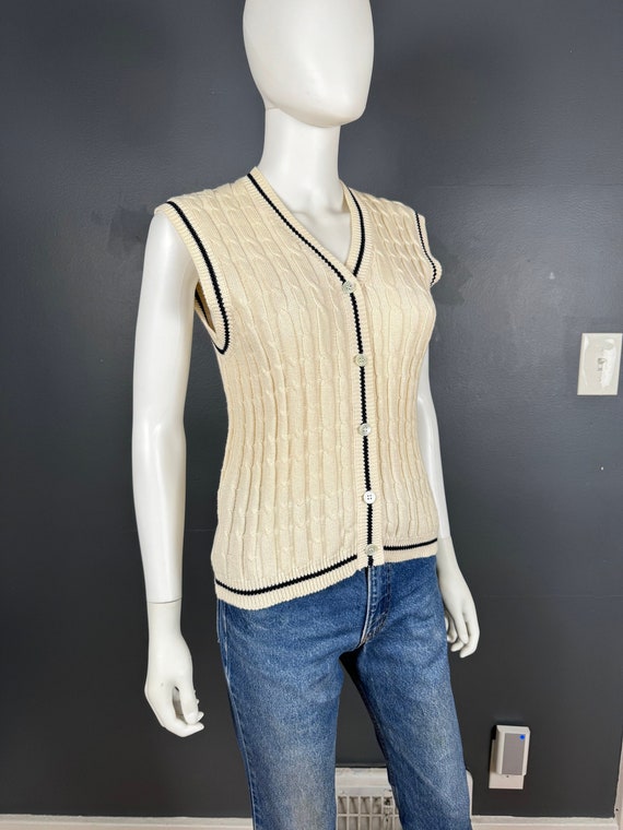 Nautica Cotton Knit Sweater Vest sz S/M