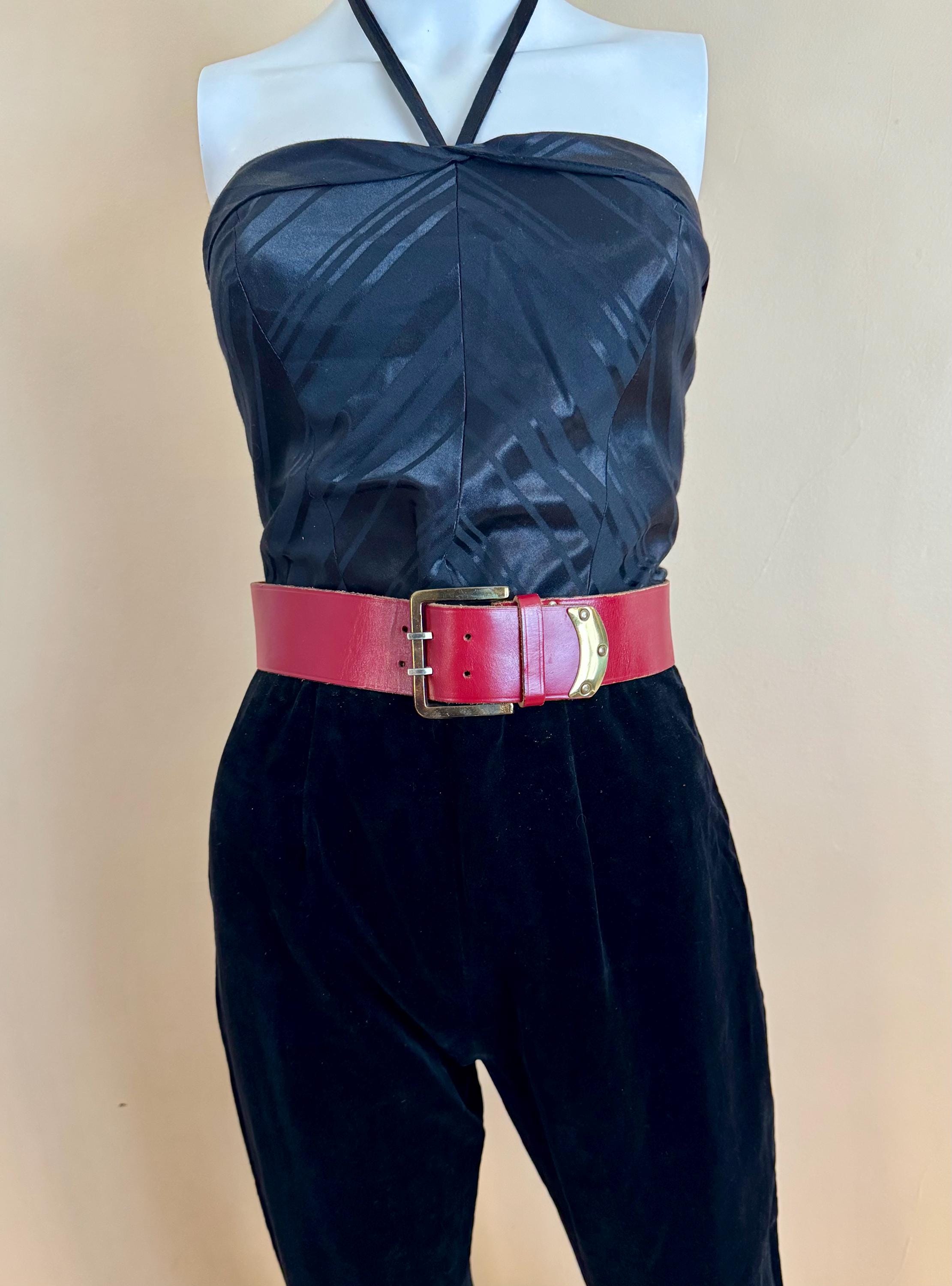 VTG GARAY 100 %  SUEDE RHINESTONE CORSET BELT  BLK GARGOYLE BELLS Women Rhinestone Western Belt for Jeans Bling  main image 3