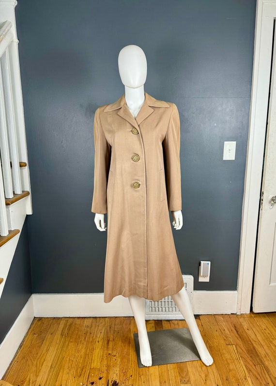 1940’s Women’s Khaki Gabardine Coat sz S