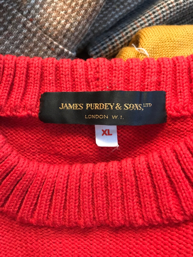 James Purdey & Sons London Red Wool Pheasant Hunting Sweater | Etsy