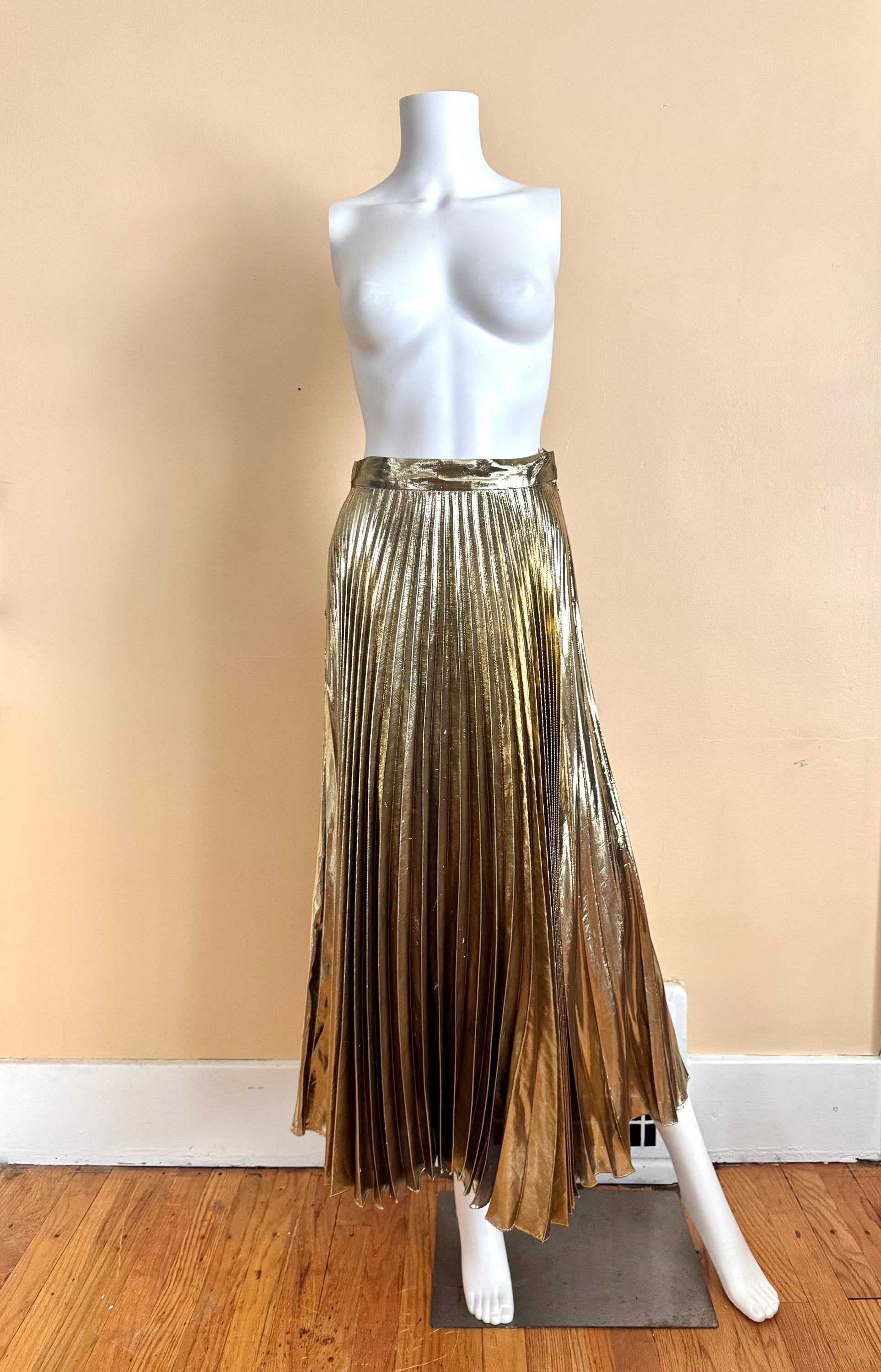 Gold Lurex Skirt - Etsy