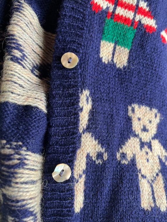 1980’s Teddy Bear Shetland Wool Knit Cardigan sz M - Gem
