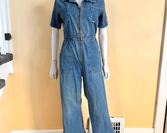 1970’s Denim Jumpsuit | Bellbottom Jumpsuit | March 1 Brand| Women’s size M