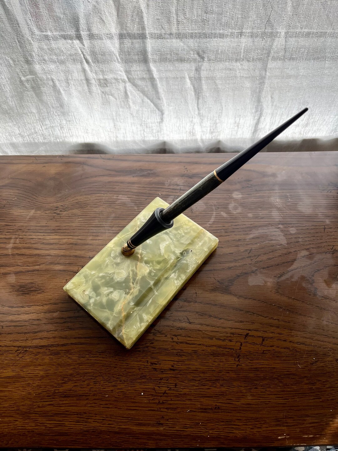 Art Deco Green Marble Pen Holder by Parker Pen Etsy